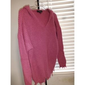Derek Hart Plus Fringe Hooded Mauve Color Size 2XL